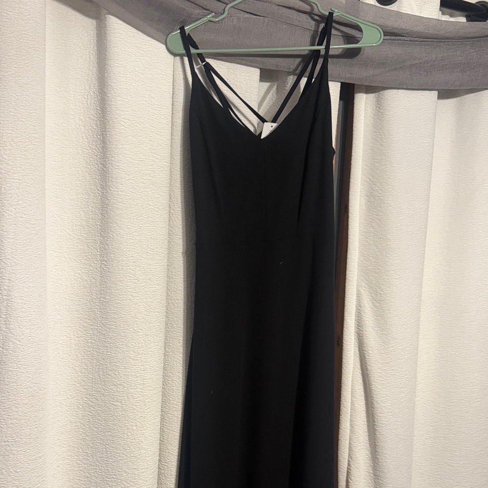 Market & Spruce Black Maxi Dress with Spaghetti Straps